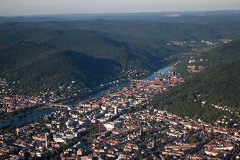 Old Town, Old Bridge over the Neckar in the district Weststadt in Heidelberg in the state Baden-Wuerttemberg, Germany