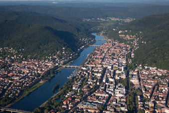Neckar in the district Bergheim in Heidelberg in the state Baden-Wuerttemberg, Germany