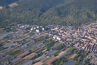 Oblique view of District Handschuhsheim in Heidelberg in the state Baden-Wuerttemberg, Germany