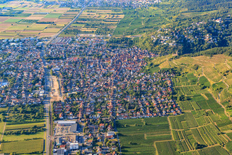 View of the town from the south in Schriesheim in the state Baden-Wuerttemberg, Germany