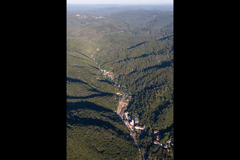 Valley landscape surrounded by mountains in Schriesheim in the state Baden-Wurttemberg, Germany