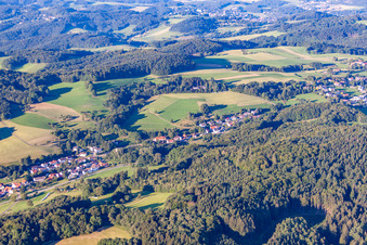 Aerial view of From the southwest in the district Löhrbach in Birkenau in the state Hesse, Germany