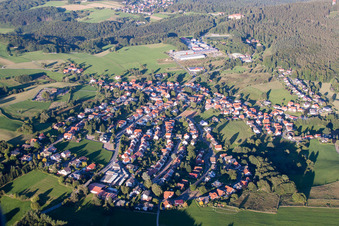 Aerial view of Village view in the district Ober-Abtsteinach in Abtsteinach in the state Hesse, Germany