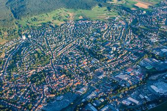 Aerial view of City Ring in the district Stockheim in Michelstadt in the state Hesse, Germany