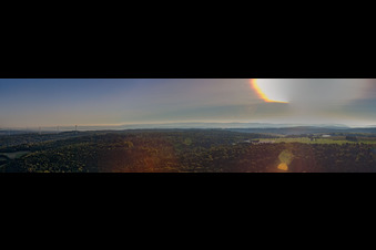 Panorama Gliding Airfield in the district Vielbrunn in Michelstadt in the state Hesse, Germany