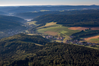 Aerial photograpy of District Hüttenthal in Mossautal in the state Hesse, Germany