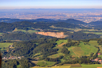 Mackenheim quarry of the Basalt-Actien-Gesellschaft in the district Ober-Abtsteinach in Abtsteinach in the state Hesse, Germany