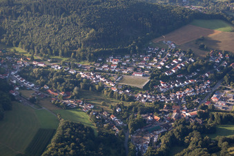 Drone image of District Affolterbach in Wald-Michelbach in the state Hesse, Germany