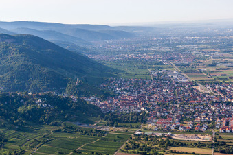 Town View of the streets and houses of the residential areas in Schriesheim in the state Baden-Wurttemberg, Germany