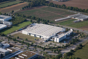 Aerial view of Schwabenheimer Hof in the district Wieblingen in Heidelberg in the state Baden-Wuerttemberg, Germany