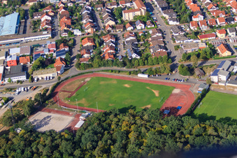 Sports fields of TV Schwetzingen in Schwetzingen in the state Baden-Wuerttemberg, Germany