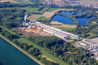 Rheinspan GmbH & Co. KG on the banks of the Rhine in Germersheim in the state Rhineland-Palatinate, Germany