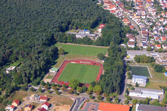 Sports fields of SV Rülzheim 1920 eV in Rülzheim in the state Rhineland-Palatinate, Germany