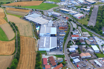 Aerial photograpy of KÖMPF Recycling Center & Container Service in Calw in the state Baden-Wuerttemberg, Germany