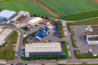 KÖMPF Recycling Center & Container Service in Calw in the state Baden-Wuerttemberg, Germany from the plane