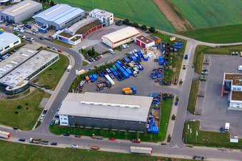 KÖMPF Recycling Center & Container Service in Calw in the state Baden-Wuerttemberg, Germany viewn from the air