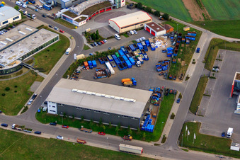 Drone recording of KÖMPF Recycling Center & Container Service in Calw in the state Baden-Wuerttemberg, Germany