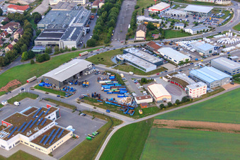 KÖMPF Recycling Center & Container Service in Calw in the state Baden-Wuerttemberg, Germany from the drone perspective