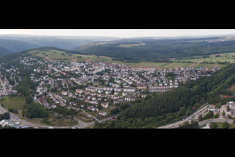 Panorama from the local area and environment in the district Alzenberg in Calw in the state Baden-Wurttemberg
