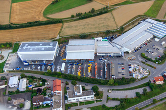 Drone image of Kömpf Construction Center GmbH in Calw in the state Baden-Wuerttemberg, Germany
