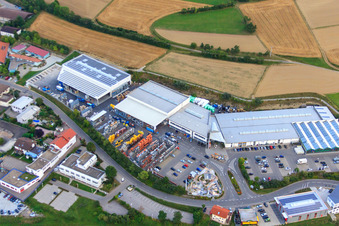 Kömpf Construction Center GmbH in Calw in the state Baden-Wuerttemberg, Germany from a drone