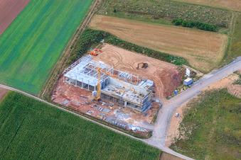 Construction site for new building for PERROT GmbH & Co. KG tower clocks and bell systems in the district Oeländerle in Calw in the state Baden-Wuerttemberg, Germany