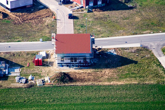 New development area NE, Frühmesserweg in the district Schaidt in Wörth am Rhein in the state Rhineland-Palatinate, Germany out of the air