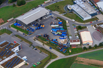 Drone recording of KÖMPF Recycling Center & Container Service in Calw in the state Baden-Wuerttemberg, Germany