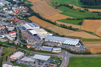 Oblique view of Kömpf Construction Center GmbH in Calw in the state Baden-Wuerttemberg, Germany