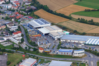 Kömpf Construction Center GmbH in Calw in the state Baden-Wuerttemberg, Germany from above
