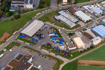 KÖMPF Recycling Center & Container Service in Calw in the state Baden-Wuerttemberg, Germany from a drone