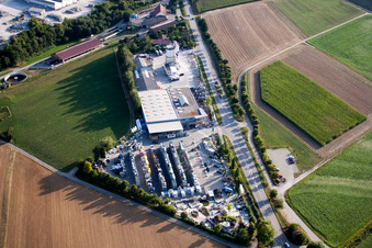 Mühlackerstraße, Kömpf company in the district Darmsheim in Sindelfingen in the state Baden-Wuerttemberg, Germany seen from above