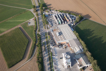 Mühlackerstraße, Kömpf company in the district Darmsheim in Sindelfingen in the state Baden-Wuerttemberg, Germany viewn from the air