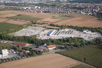 Quarry Sindelfingen-Darmsheim in the district Darmsheim in Sindelfingen in the state Baden-Wuerttemberg, Germany from above