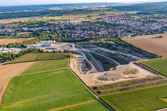 Quarry Sindelfingen-Darmsheim in the district Darmsheim in Sindelfingen in the state Baden-Wuerttemberg, Germany out of the air