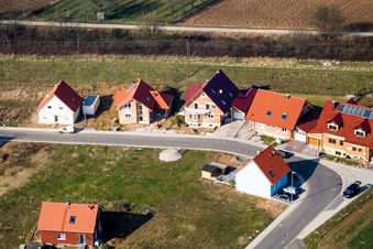 New development area NE, An der Anhaide in the district Schaidt in Wörth am Rhein in the state Rhineland-Palatinate, Germany from above