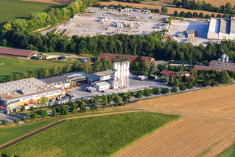 Aerial view of KÖMPF Baufachmarkt GmbH in the district Darmsheim in Sindelfingen in the state Baden-Wuerttemberg, Germany