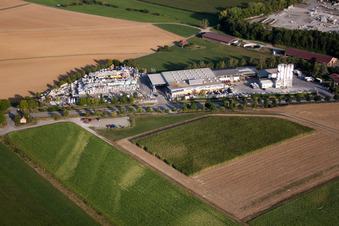 Mühlackerstraße, Kömpf company in the district Darmsheim in Sindelfingen in the state Baden-Wuerttemberg, Germany seen from a drone