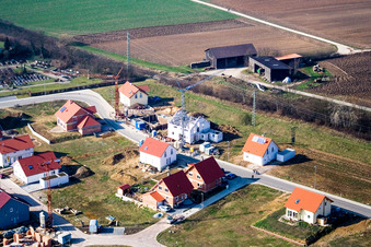 New development area NE, An der Anhaide in the district Schaidt in Wörth am Rhein in the state Rhineland-Palatinate, Germany out of the air