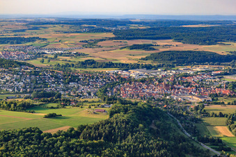 City view from the south in Weil der Stadt in the state Baden-Wuerttemberg, Germany
