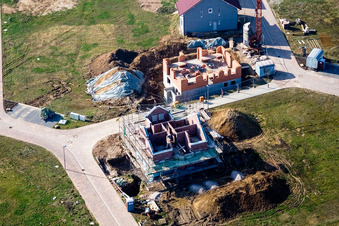 New development area NE, Im Unterfeld in the district Schaidt in Wörth am Rhein in the state Rhineland-Palatinate, Germany seen from above