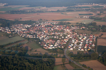 District Staffort in Stutensee in the state Baden-Wuerttemberg, Germany from above
