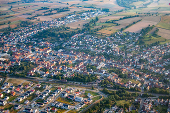 District Jöhlingen in Walzbachtal in the state Baden-Wuerttemberg, Germany from above