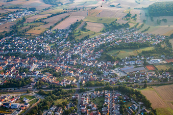 District Jöhlingen in Walzbachtal in the state Baden-Wuerttemberg, Germany out of the air