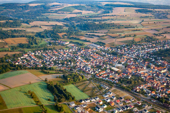 District Jöhlingen in Walzbachtal in the state Baden-Wuerttemberg, Germany viewn from the air