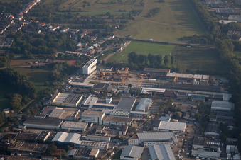 Industrial area at Tagweide in the district Hagsfeld in Karlsruhe in the state Baden-Wuerttemberg, Germany
