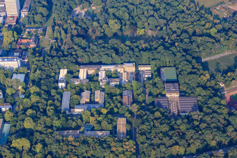 KIT Engler-Bunte-Institut (EBI) and University Sports KIT Hall 1 and Swimming Pool in the district Innenstadt-Ost in Karlsruhe in the state Baden-Wuerttemberg, Germany