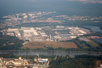 Daimler from the East in the district Maximiliansau in Wörth am Rhein in the state Rhineland-Palatinate, Germany