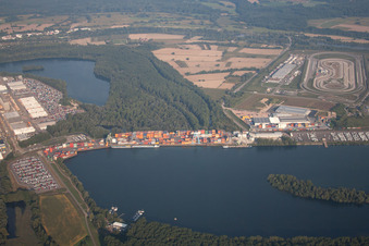 Oberwald industrial area in the district Maximiliansau in Wörth am Rhein in the state Rhineland-Palatinate, Germany