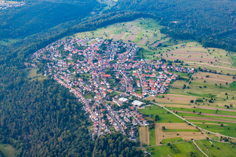 From the south in the district Pfaffenrot in Marxzell in the state Baden-Wuerttemberg, Germany